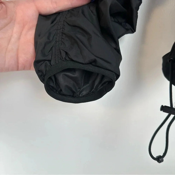 Adidas Women's You got You Hooded Windbreaker Size Medium Black Cinch Waist - Picture 5 of 15